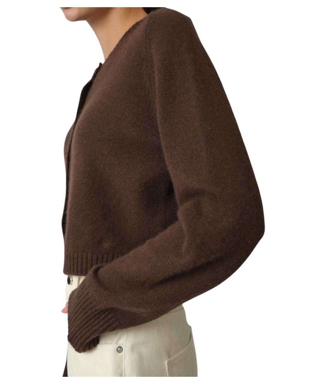 LOULOU STUDIO Коричневый кашемировый кардиган, фото 4