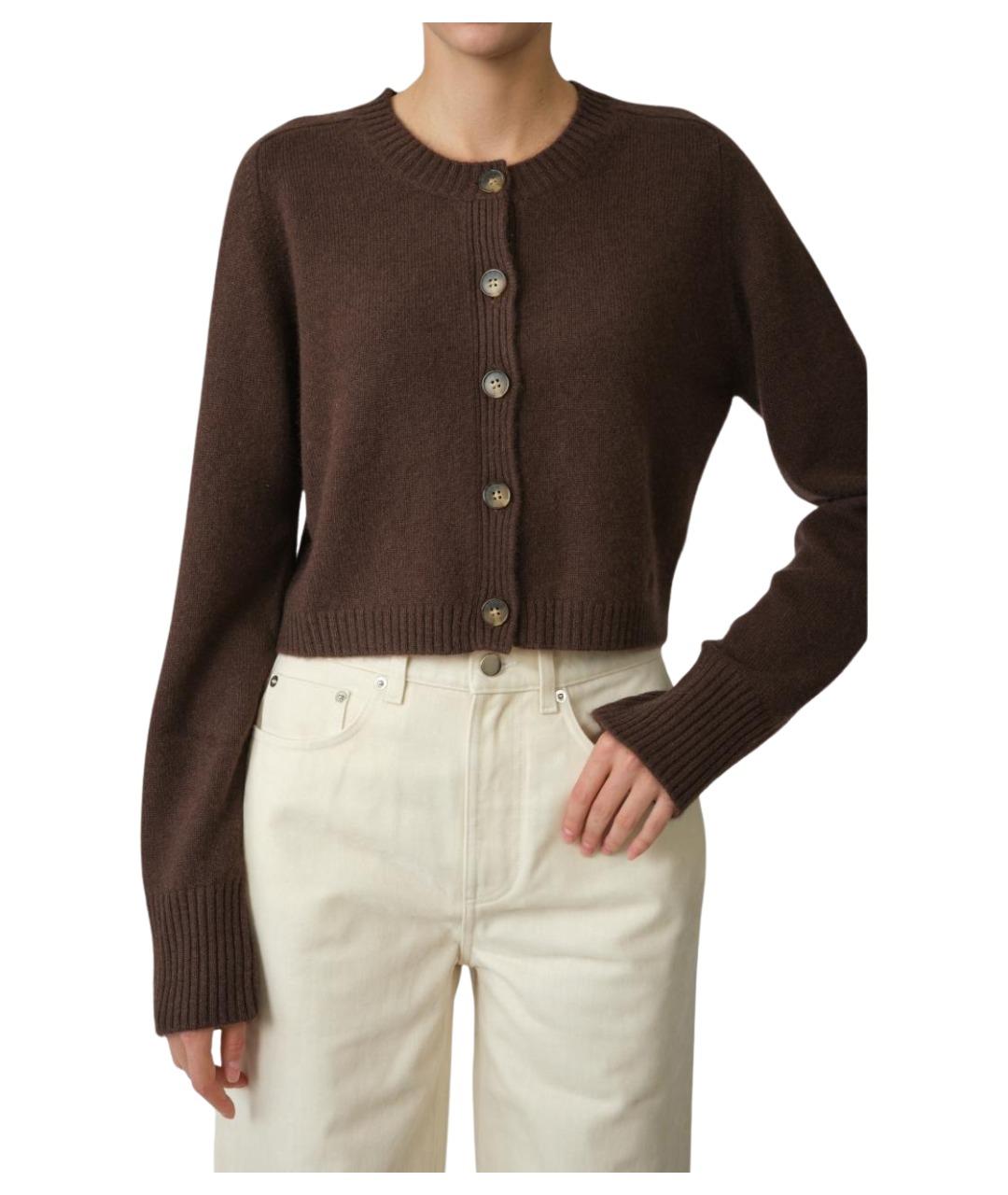 LOULOU STUDIO Коричневый кашемировый кардиган, фото 2