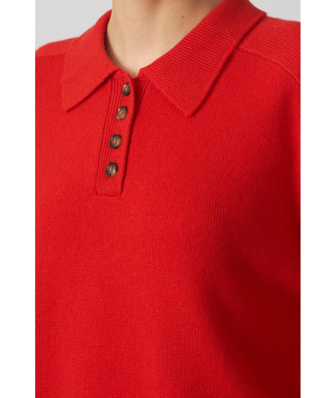 LOULOU STUDIO Красный кашемировый джемпер / свитер, фото 3