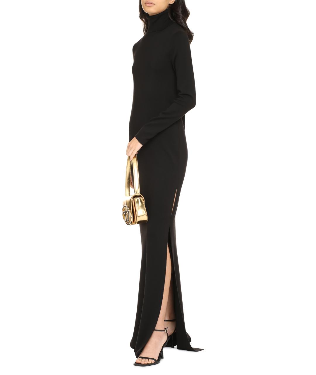 SAINT LAURENT Черное шерстяное вечернее платье, фото 3