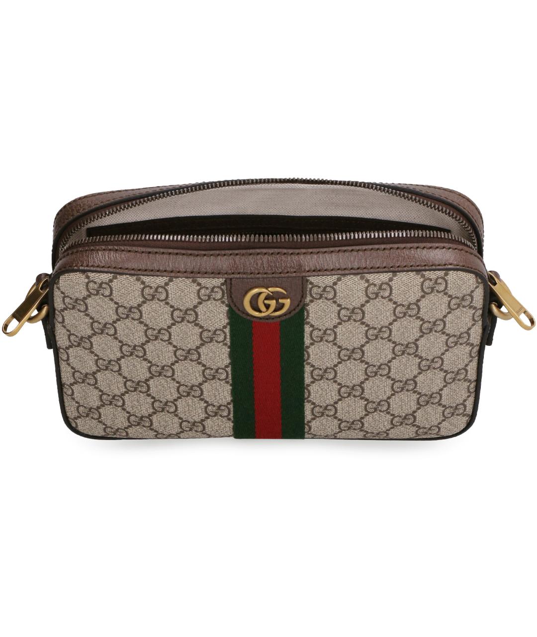 GUCCI Бежевая тканевая сумка на плечо, фото 6