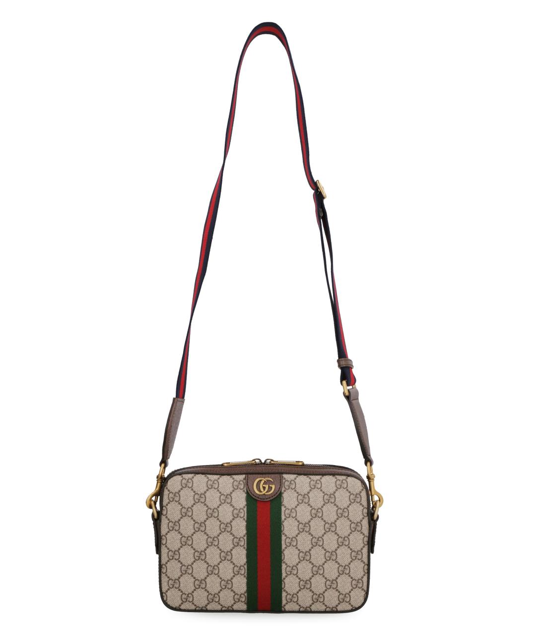 GUCCI Бежевая тканевая сумка на плечо, фото 5