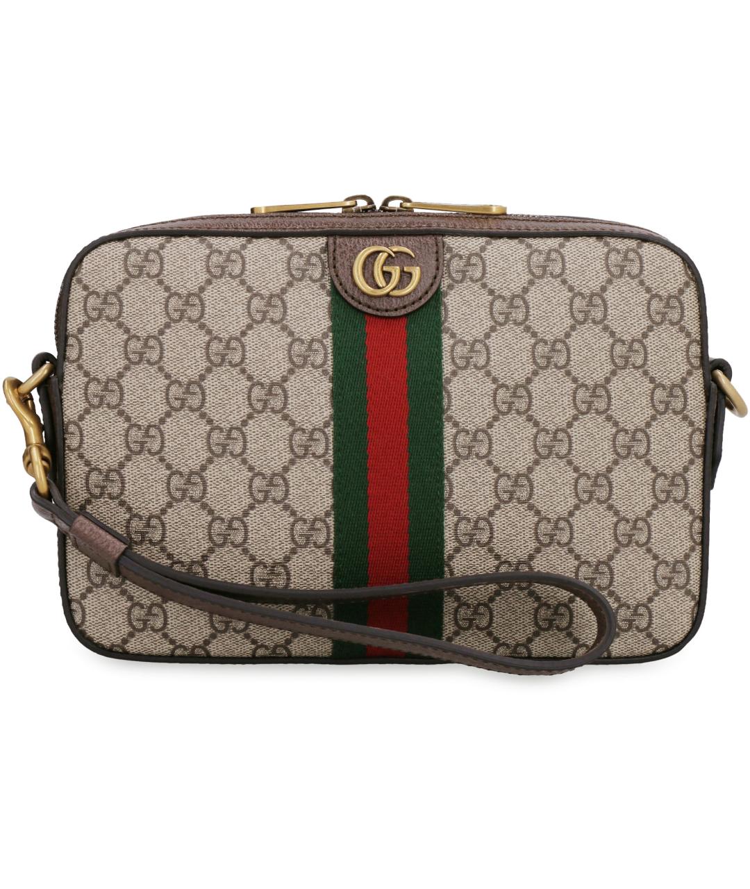 GUCCI Бежевая тканевая сумка на плечо, фото 4