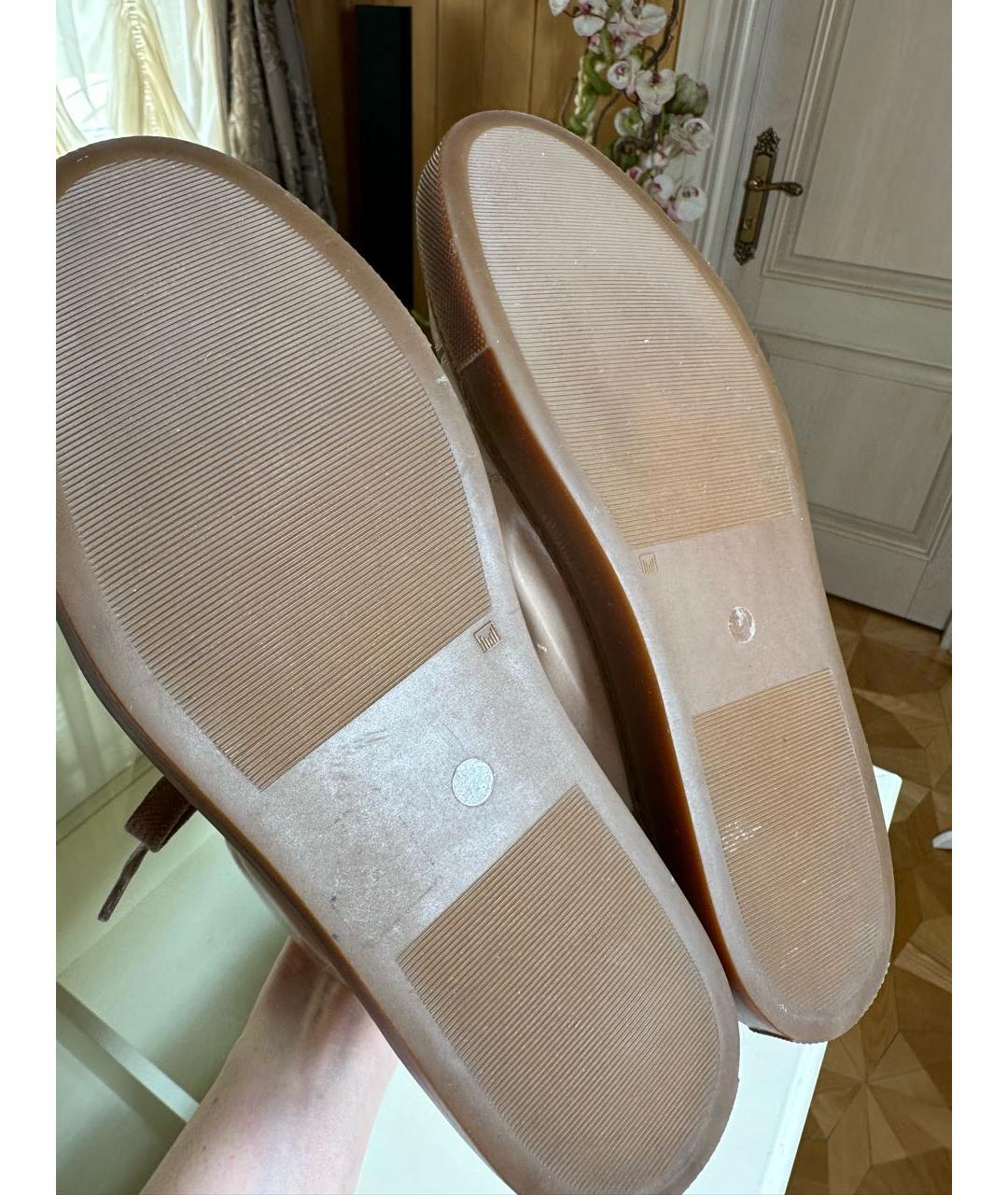 BRUNELLO CUCINELLI Бежевые кеды из лакированной кожи, фото 5