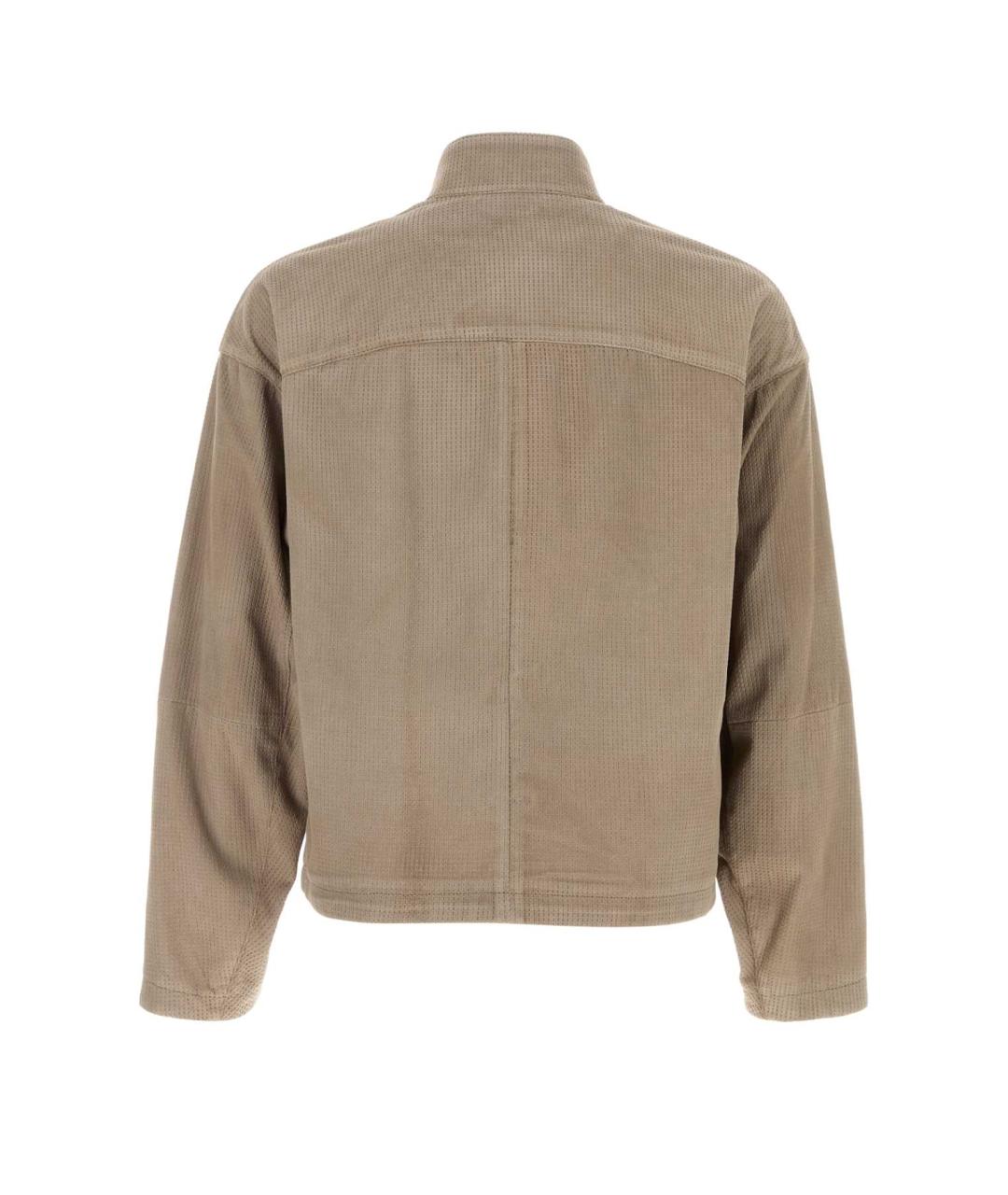 EMPORIO ARMANI Бежевая кожаная куртка, фото 2