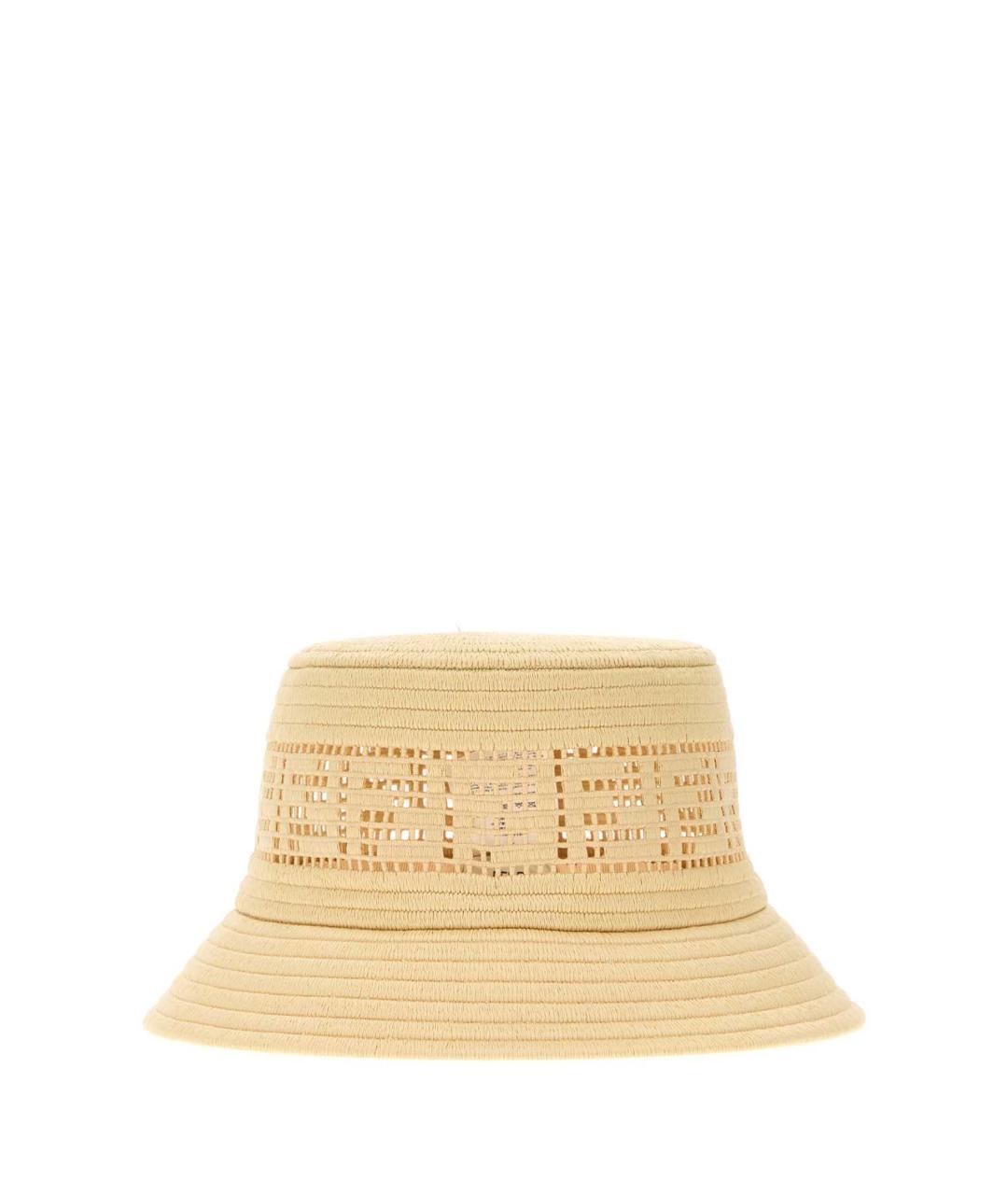 FENDI Желтая синтетическая панама, фото 1