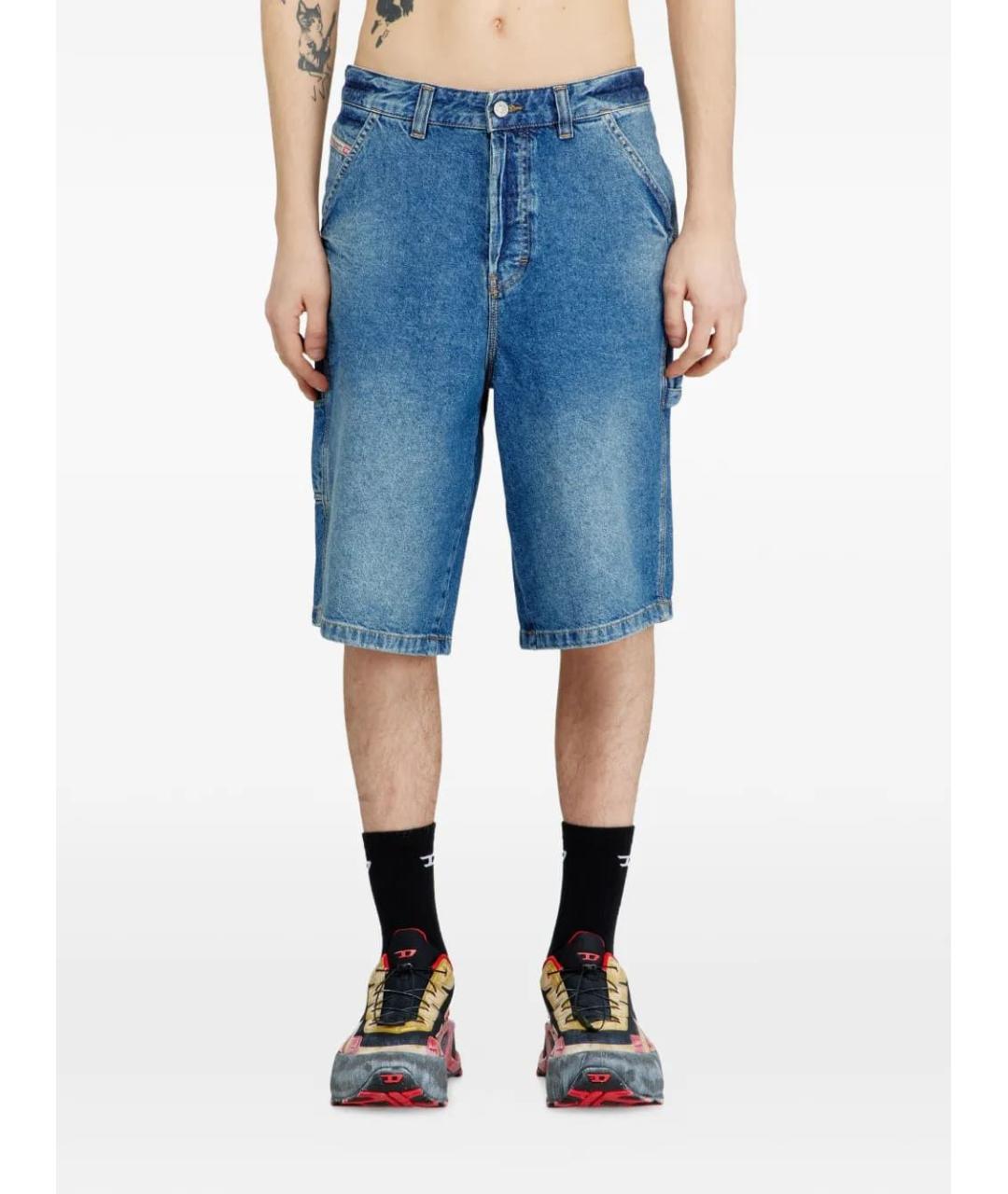 DIESEL Синие хлопковые шорты, фото 2