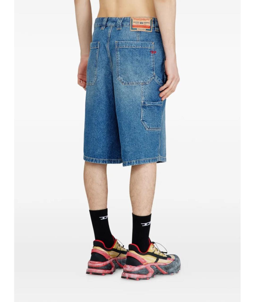 DIESEL Синие хлопковые шорты, фото 3