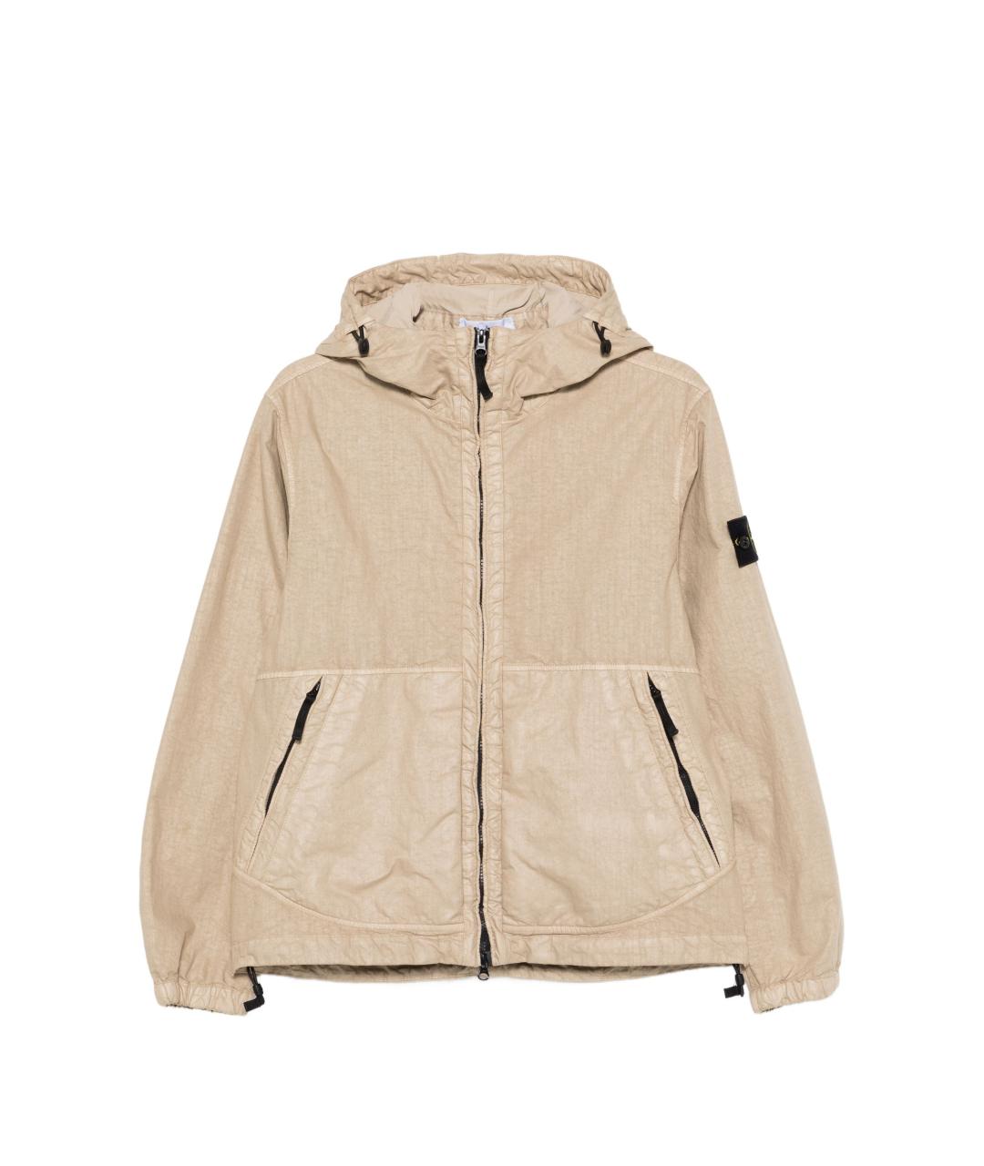STONE ISLAND Бежевая полиамидовая куртка, фото 1
