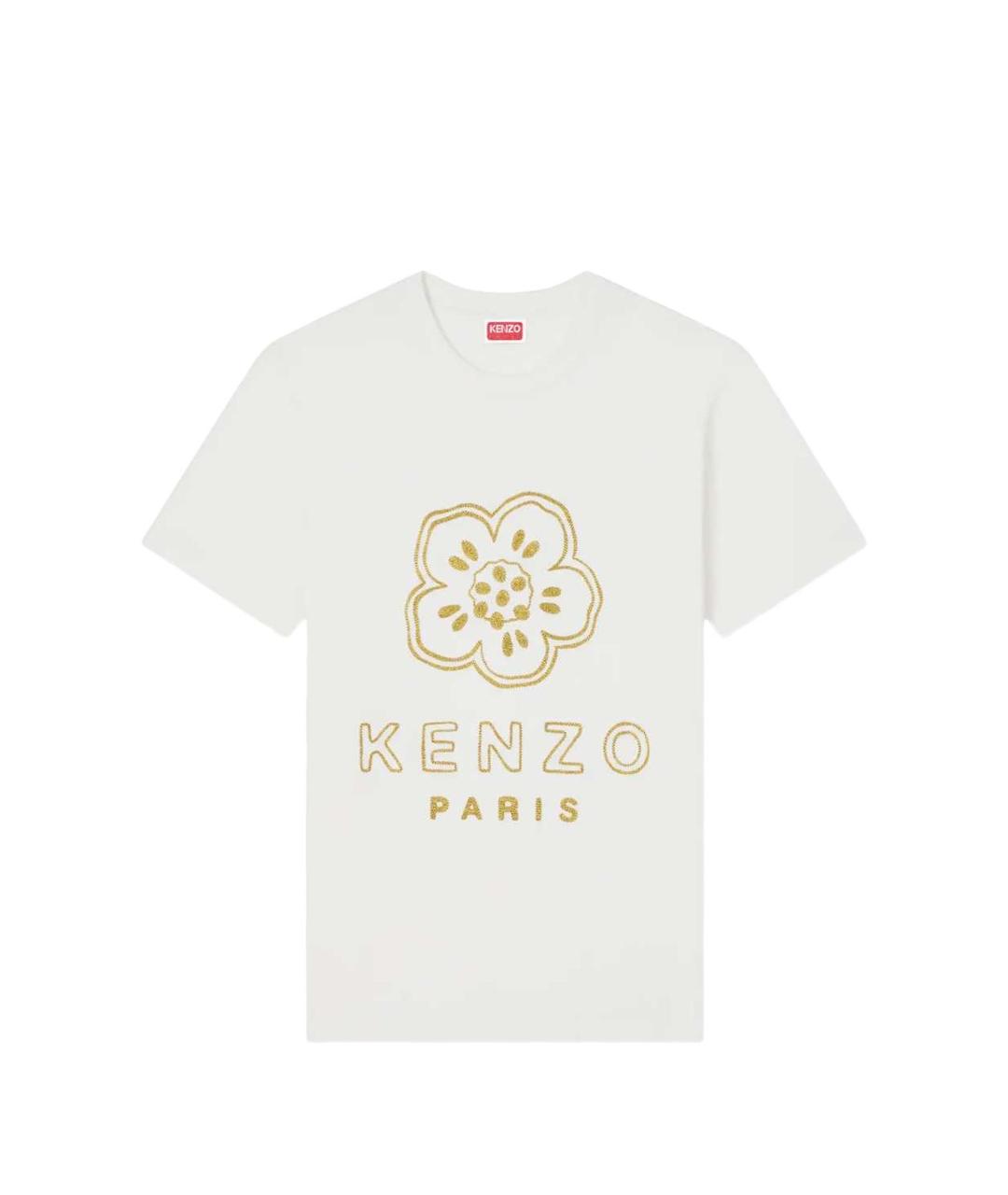 KENZO Белая хлопковая футболка, фото 1
