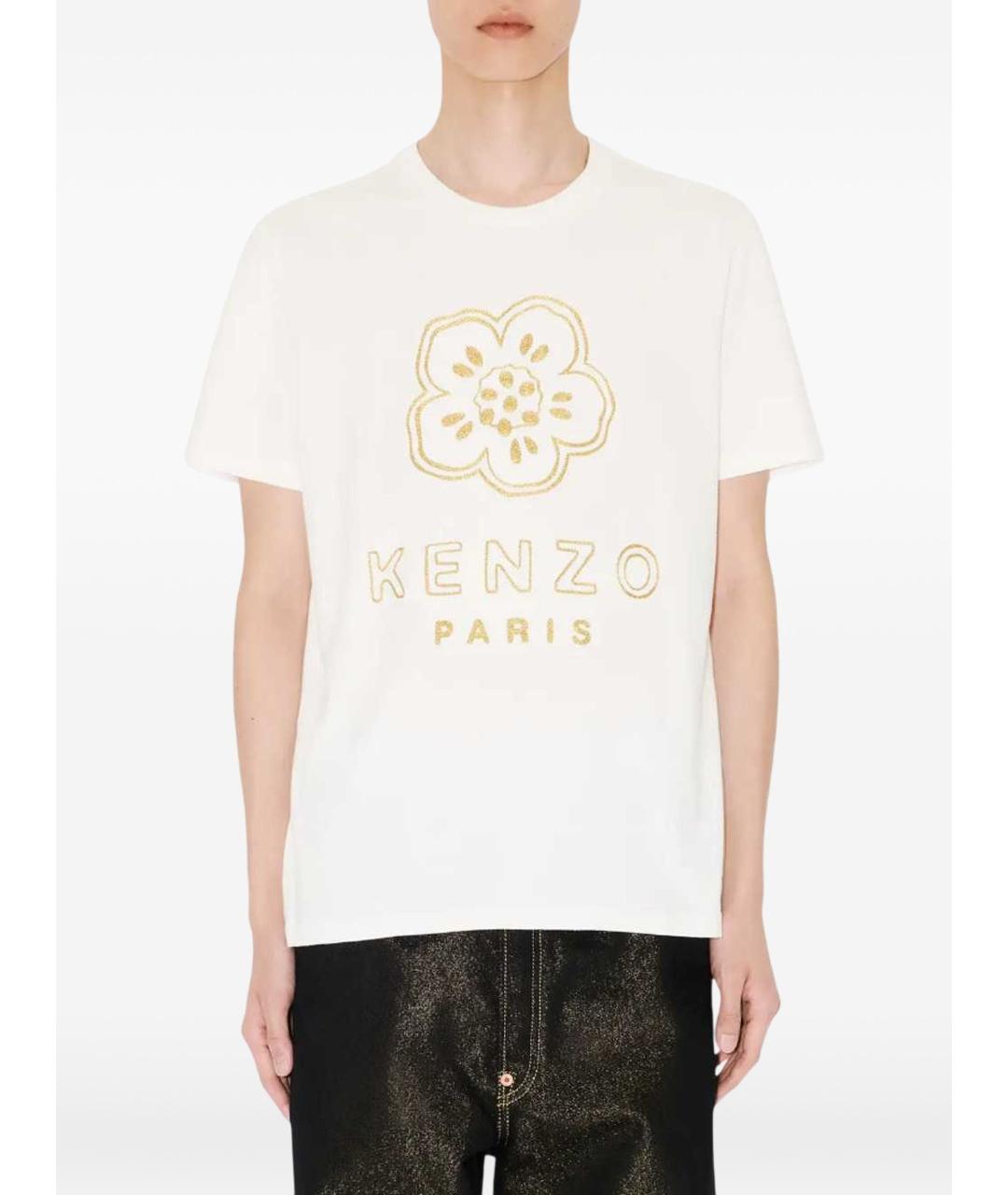 KENZO Белая хлопковая футболка, фото 2