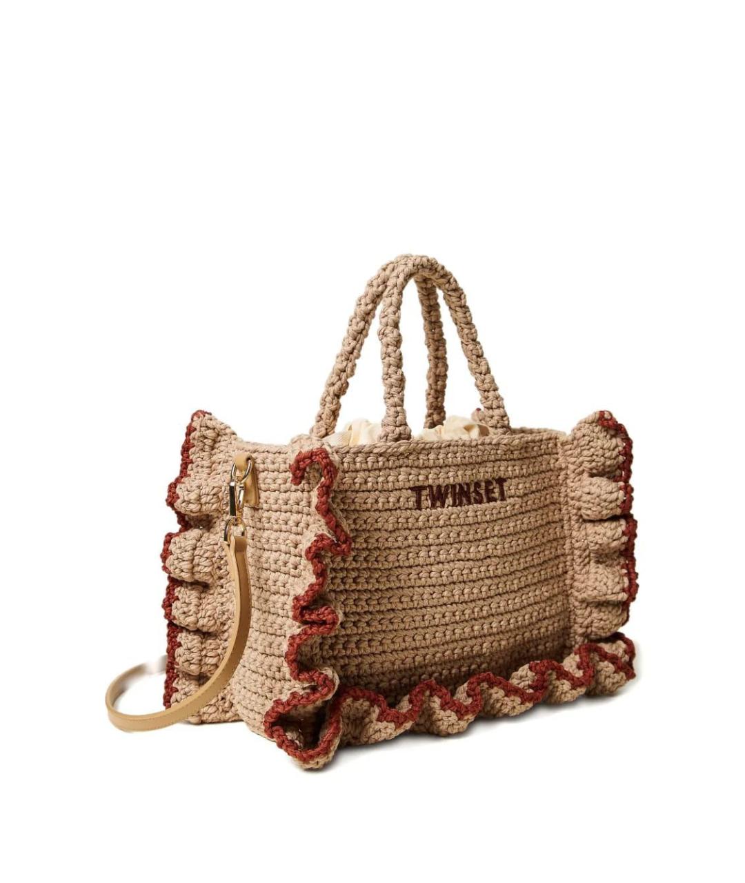 TWIN-SET Коричневая сумка через плечо, фото 3