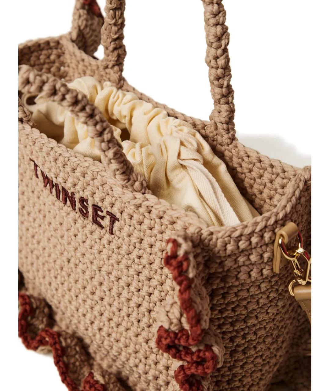 TWIN-SET Коричневая сумка через плечо, фото 2