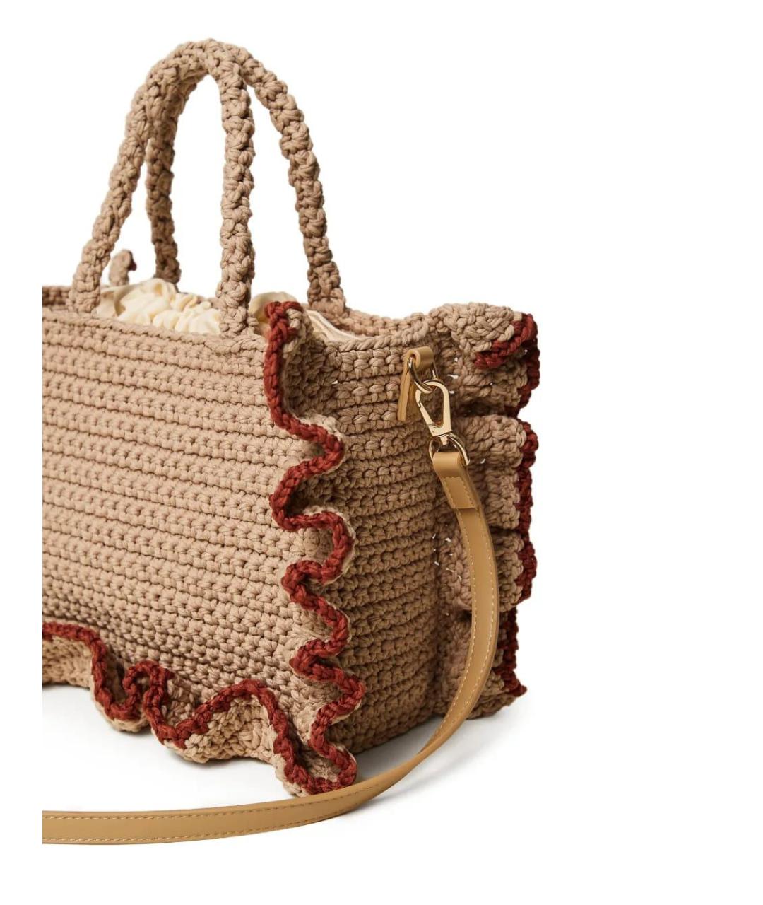 TWIN-SET Коричневая сумка через плечо, фото 4