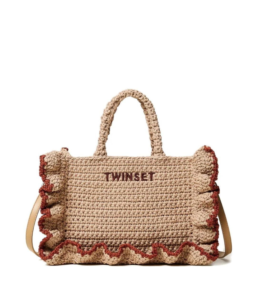 TWIN-SET Коричневая сумка через плечо, фото 1