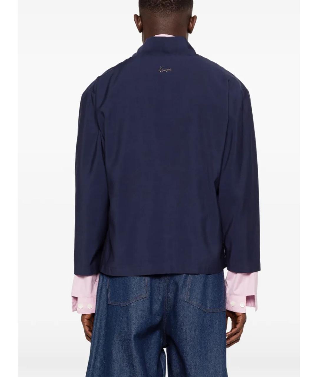 KENZO Темно-синий вискозный пиджак, фото 3