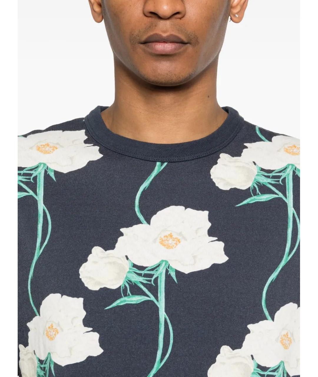 KENZO Синяя хлопковая футболка, фото 4