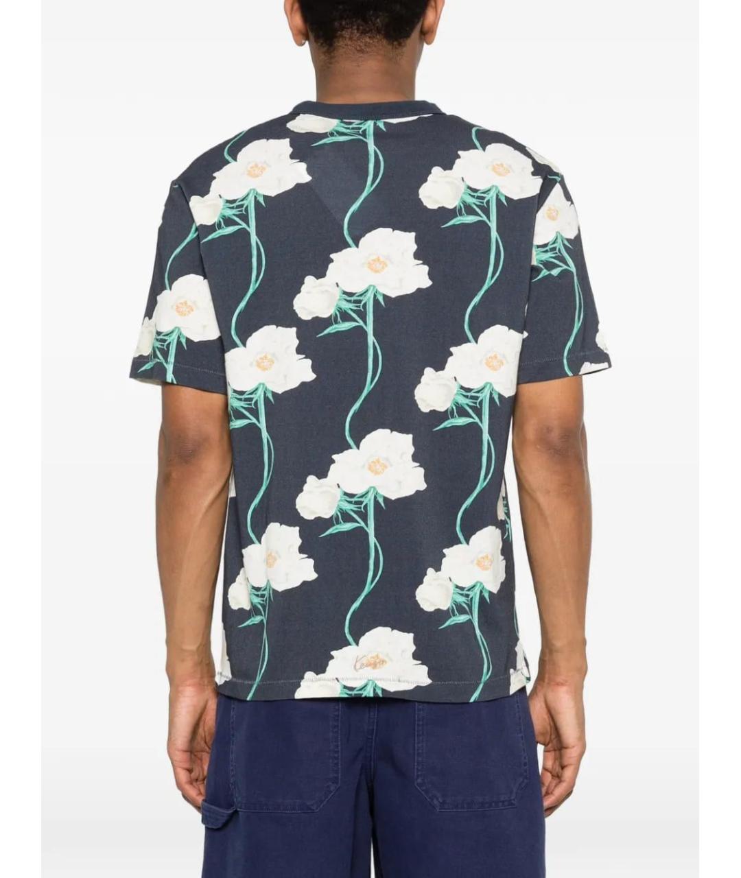 KENZO Синяя хлопковая футболка, фото 3