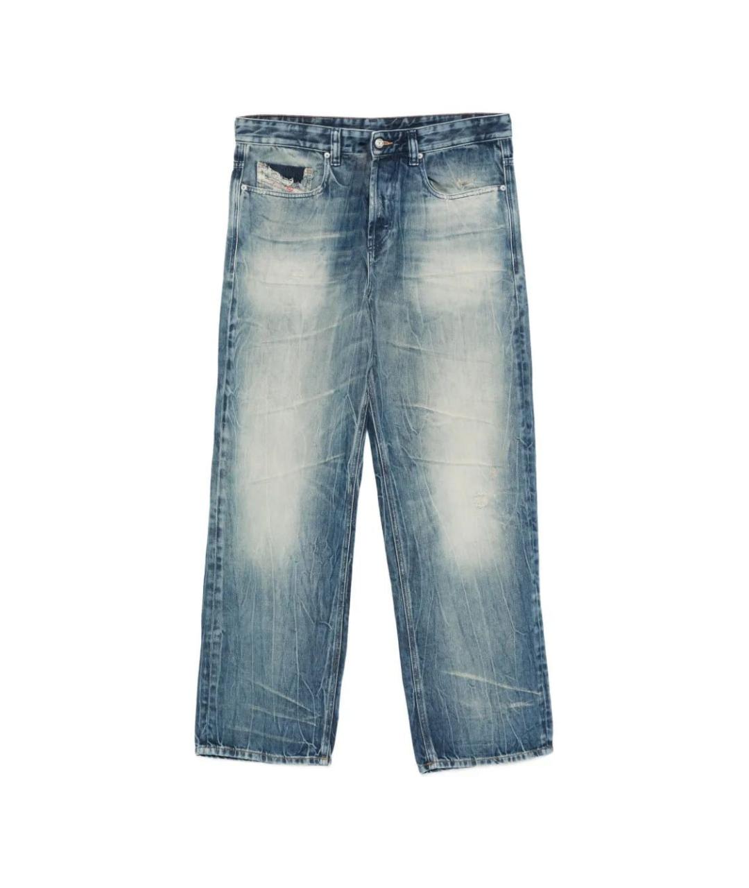 DIESEL Синие хлопковые прямые джинсы, фото 1