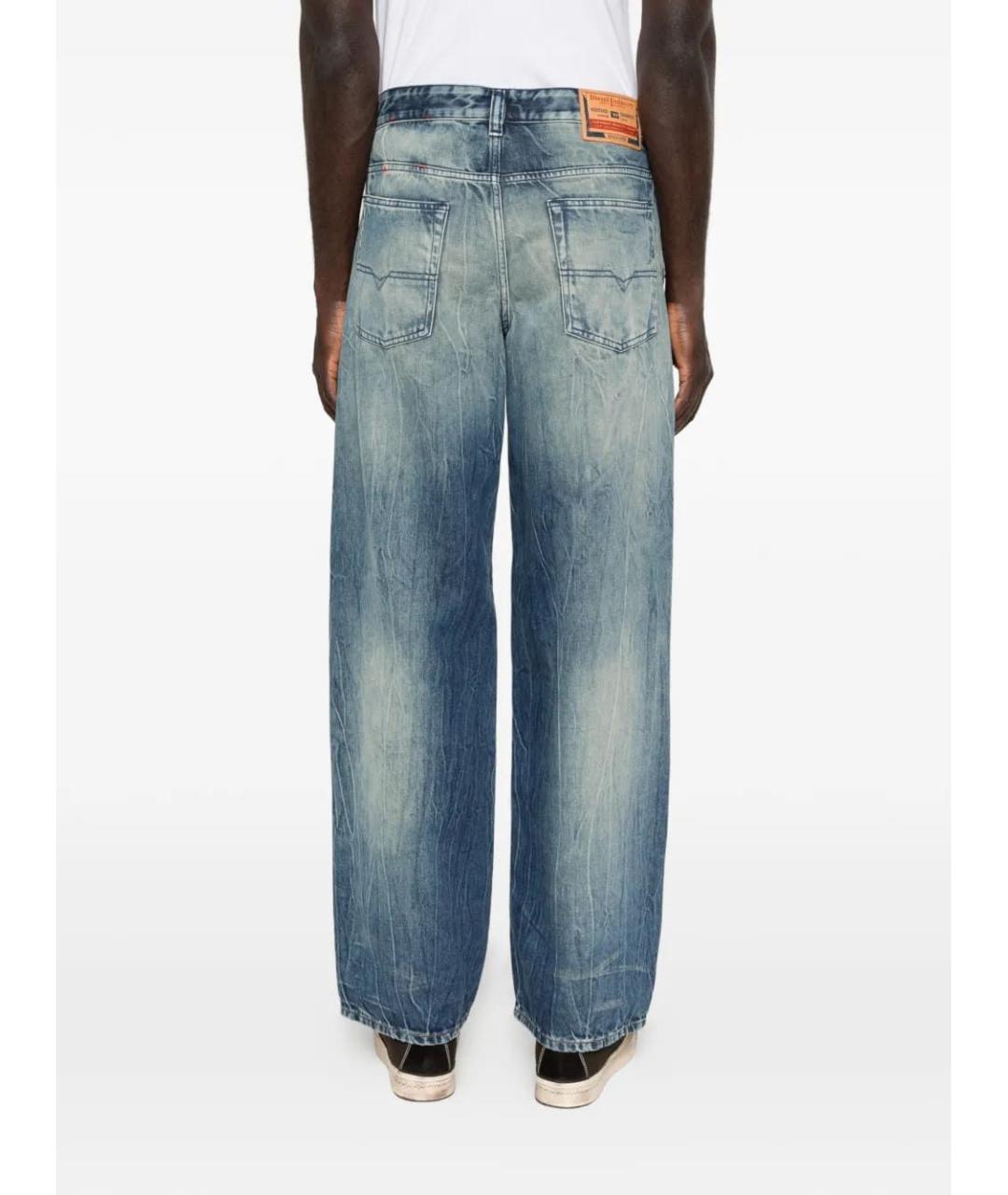 DIESEL Синие хлопковые прямые джинсы, фото 2