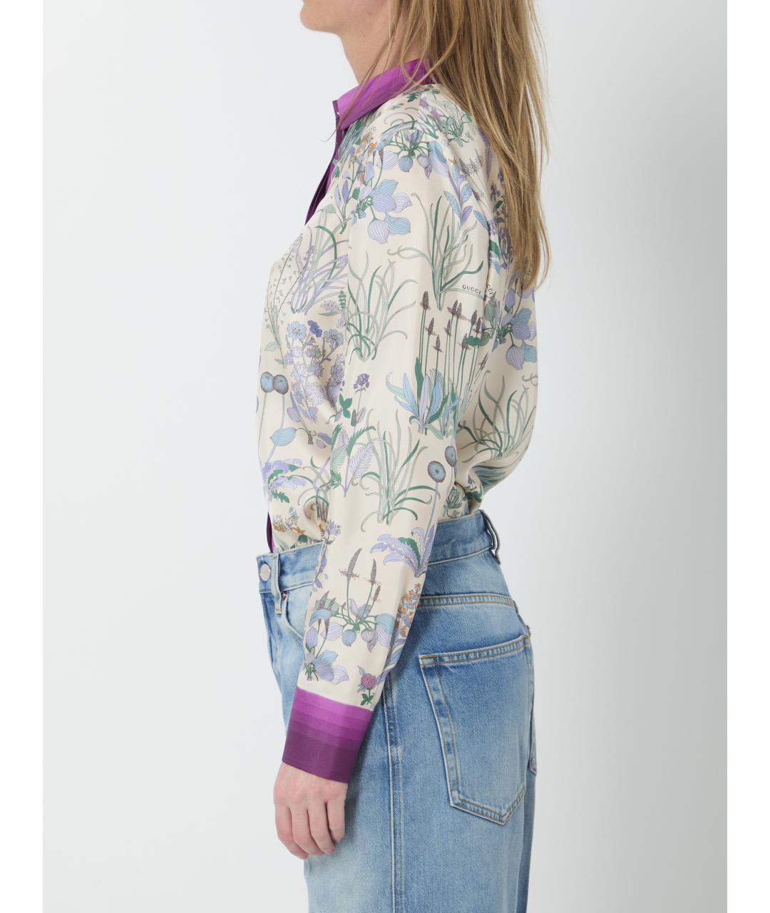 GUCCI Мульти шелковая рубашка, фото 3