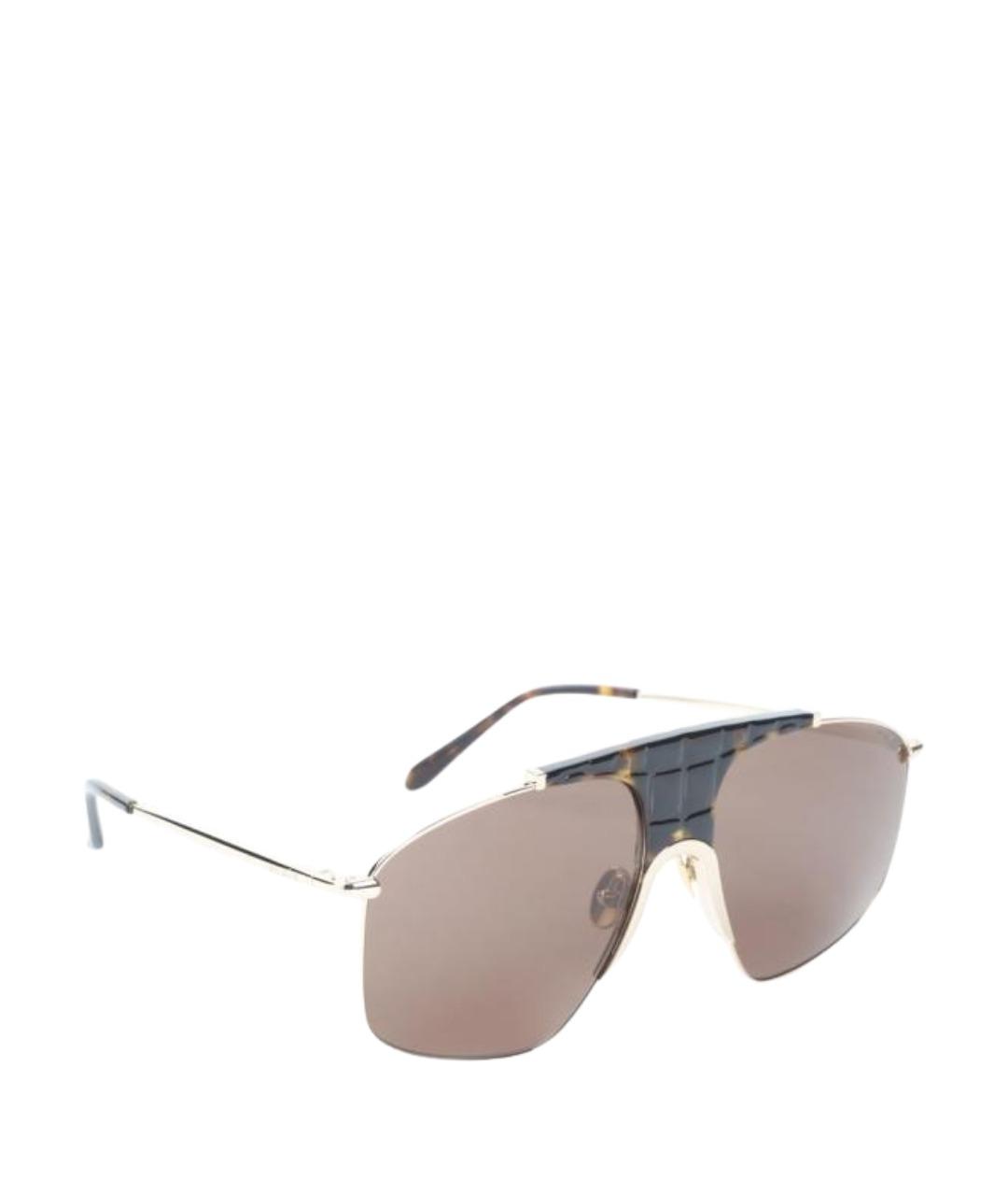 ALAIA Коричневые металлические солнцезащитные очки, фото 1