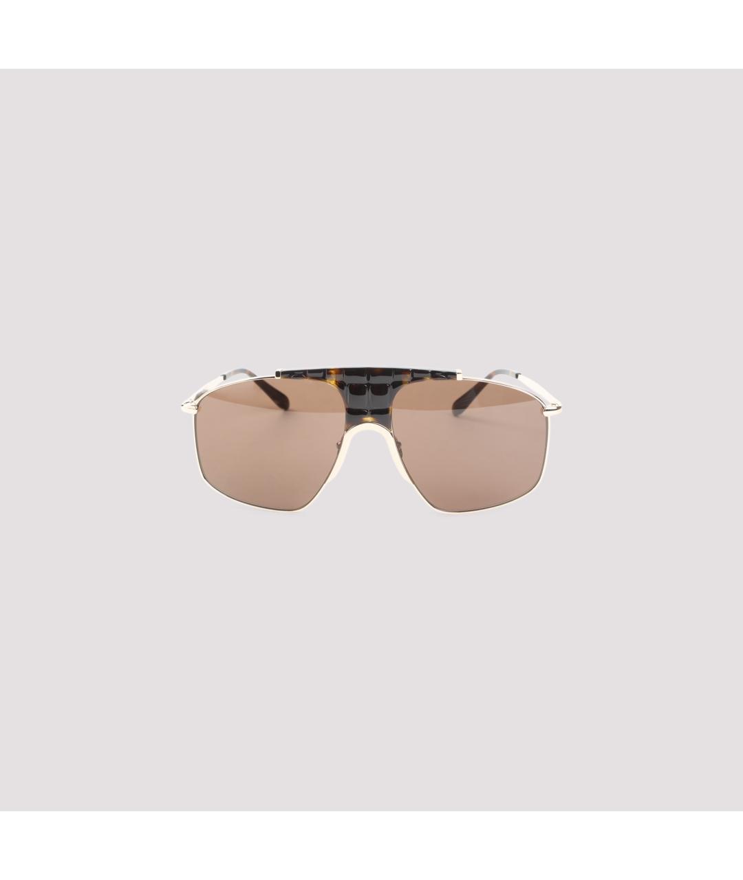 ALAIA Коричневые металлические солнцезащитные очки, фото 3