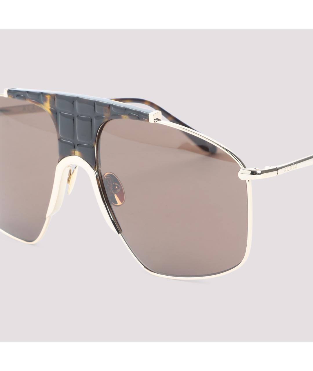 ALAIA Коричневые металлические солнцезащитные очки, фото 4