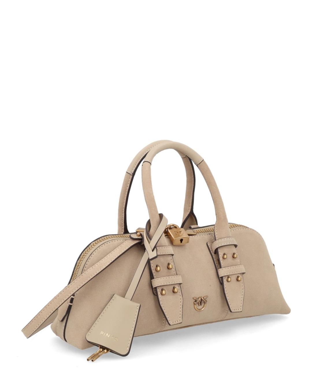 PINKO Бежевая сумка через плечо из искусственной кожи, фото 2