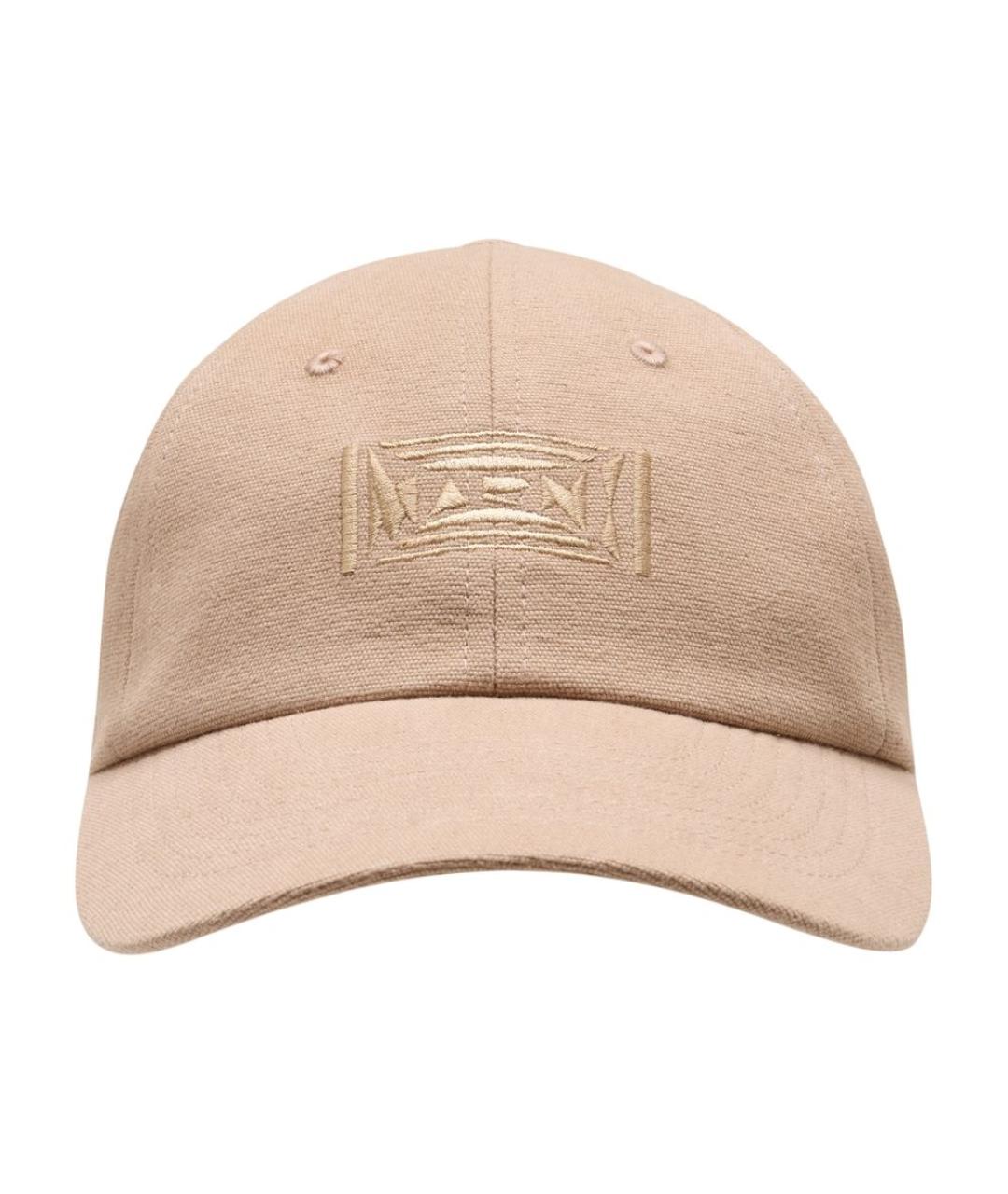 MARNI Бежевая хлопковая кепка/бейсболка, фото 1