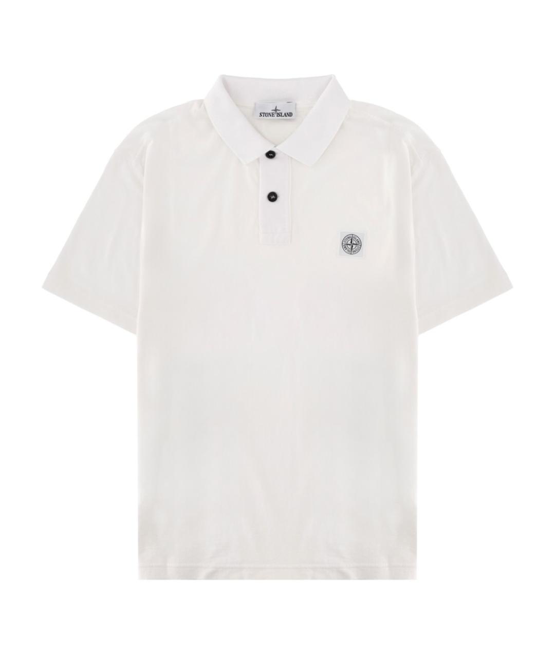 STONE ISLAND Белая хлопковая футболка, фото 1
