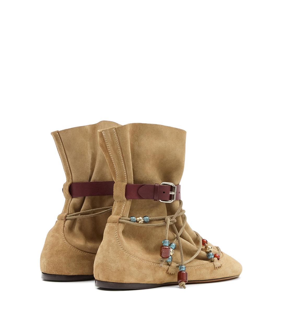 ISABEL MARANT Бежевые замшевые полусапоги, фото 4
