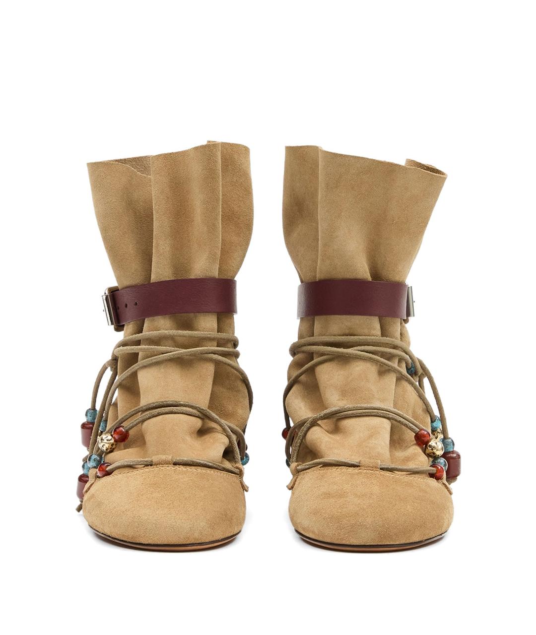 ISABEL MARANT Бежевые замшевые полусапоги, фото 2