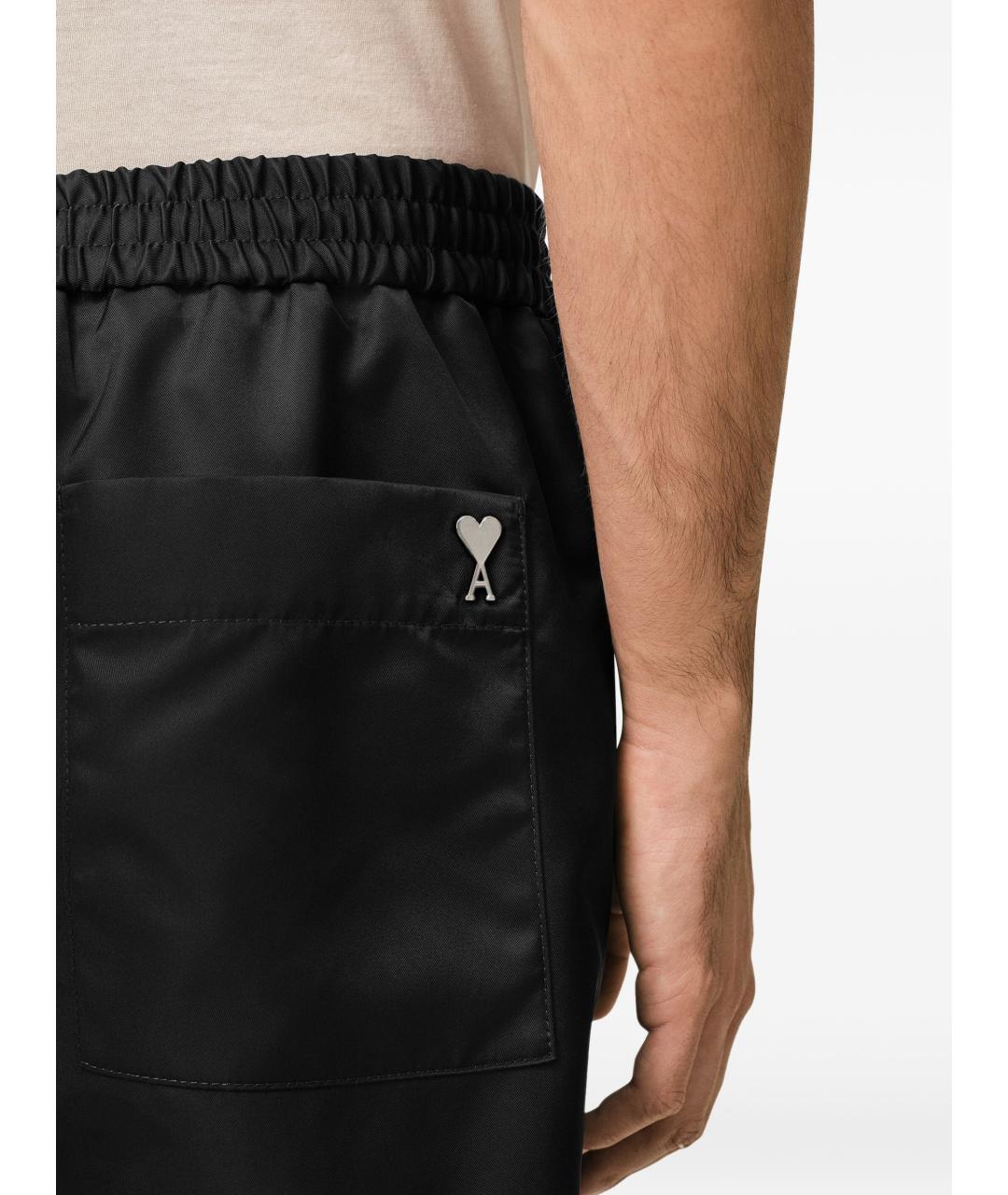 Ami Paris Черные полиамидовые шорты, фото 2