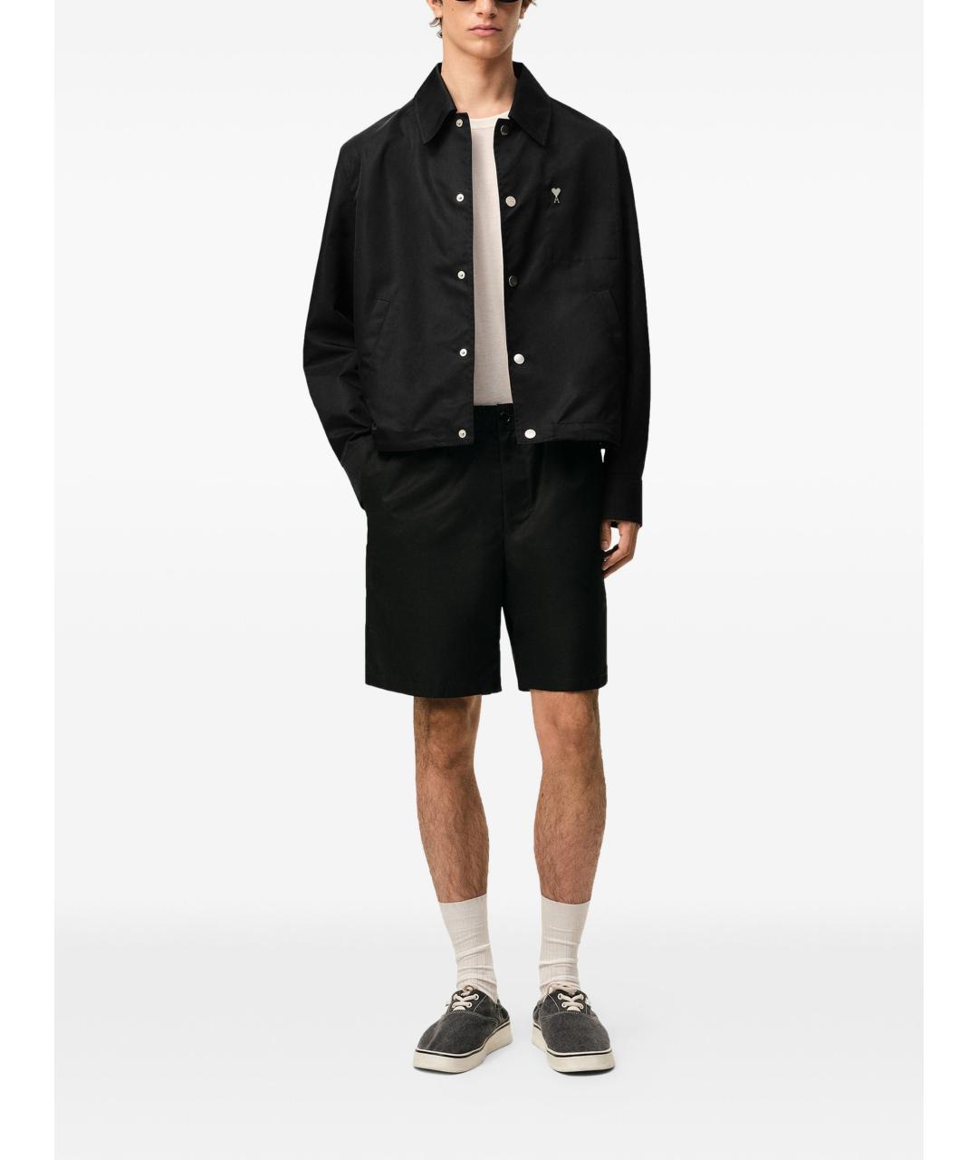 Ami Paris Черные полиамидовые шорты, фото 4