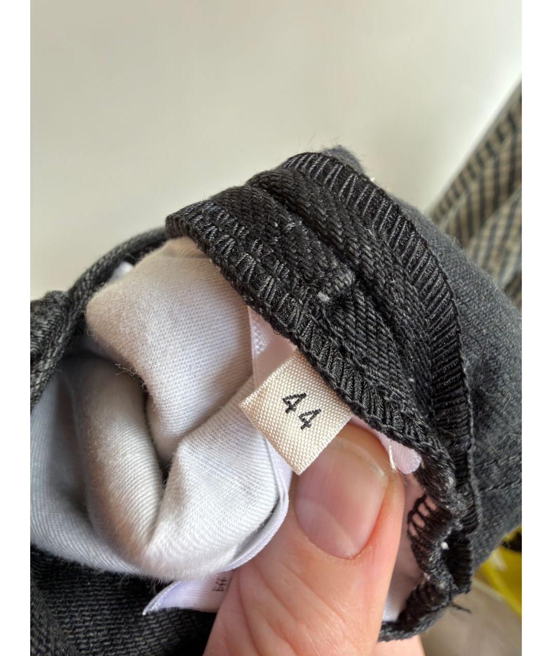 CELINE Черные хлопковые прямые джинсы, фото 5