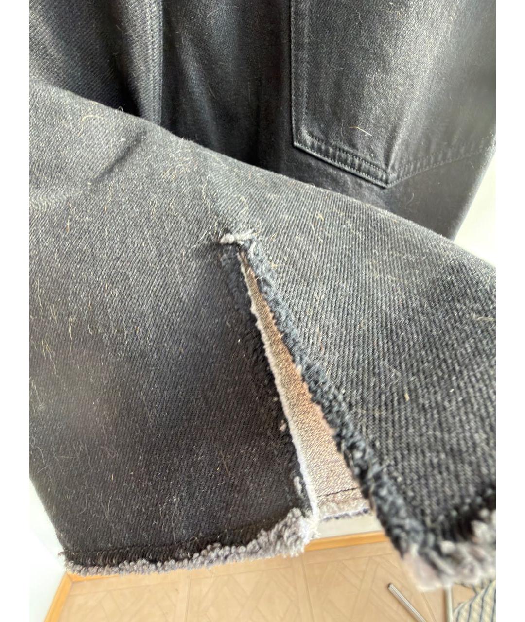CELINE Черные хлопковые прямые джинсы, фото 7