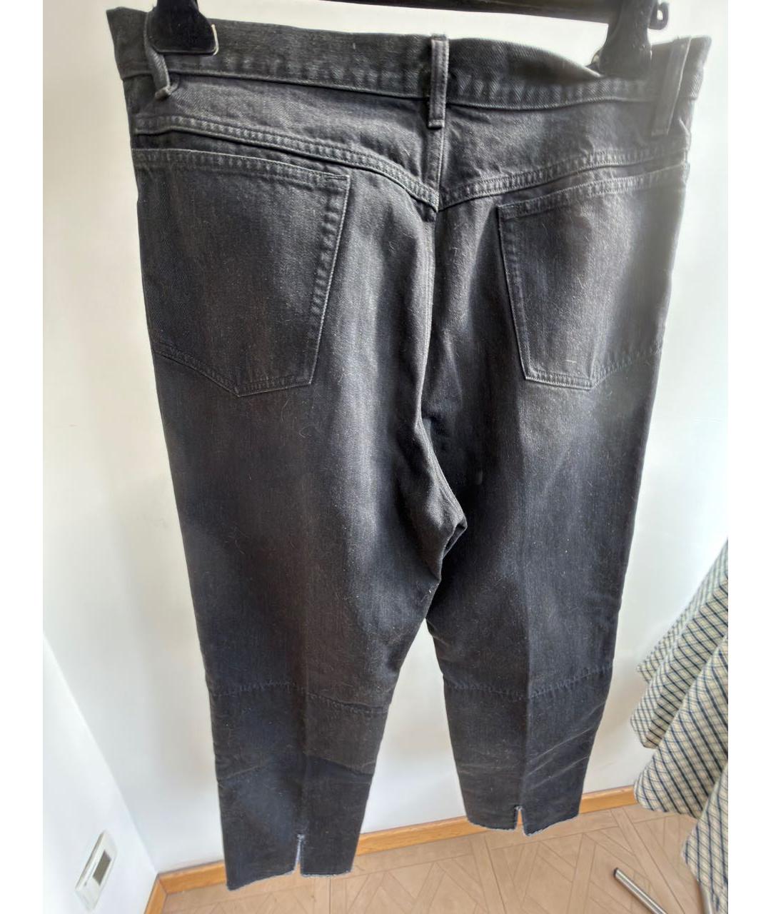 CELINE Черные хлопковые прямые джинсы, фото 2