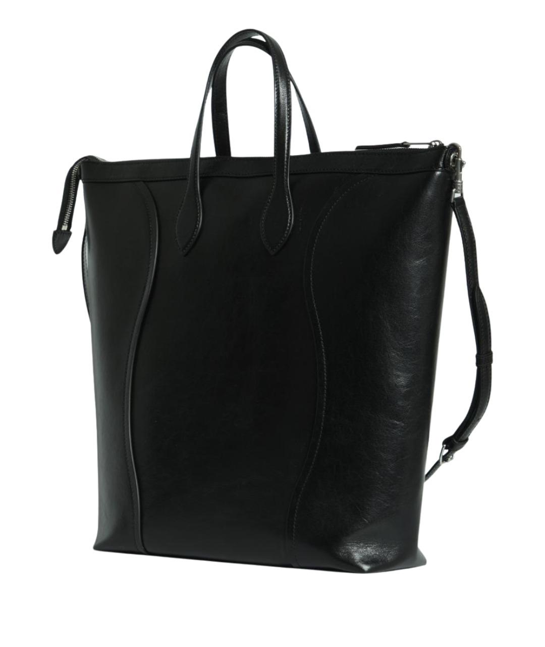 CELINE Черная кожаная сумка тоут, фото 2