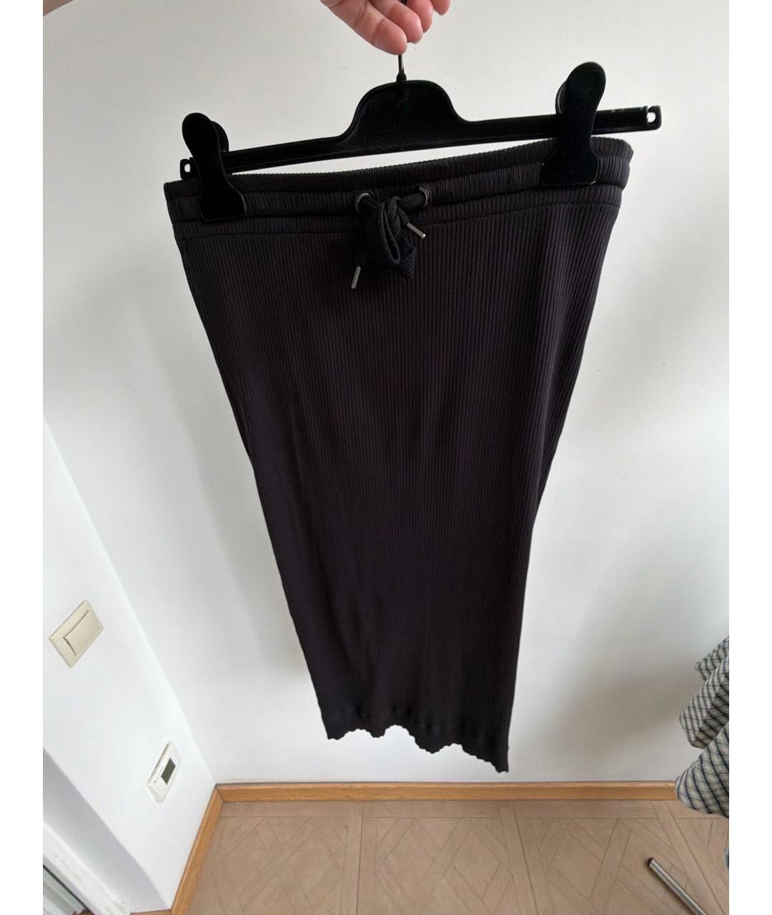 BRUNELLO CUCINELLI Черная хлопковая юбка миди, фото 9