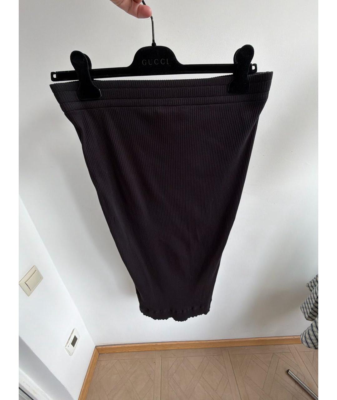 BRUNELLO CUCINELLI Черная хлопковая юбка миди, фото 2