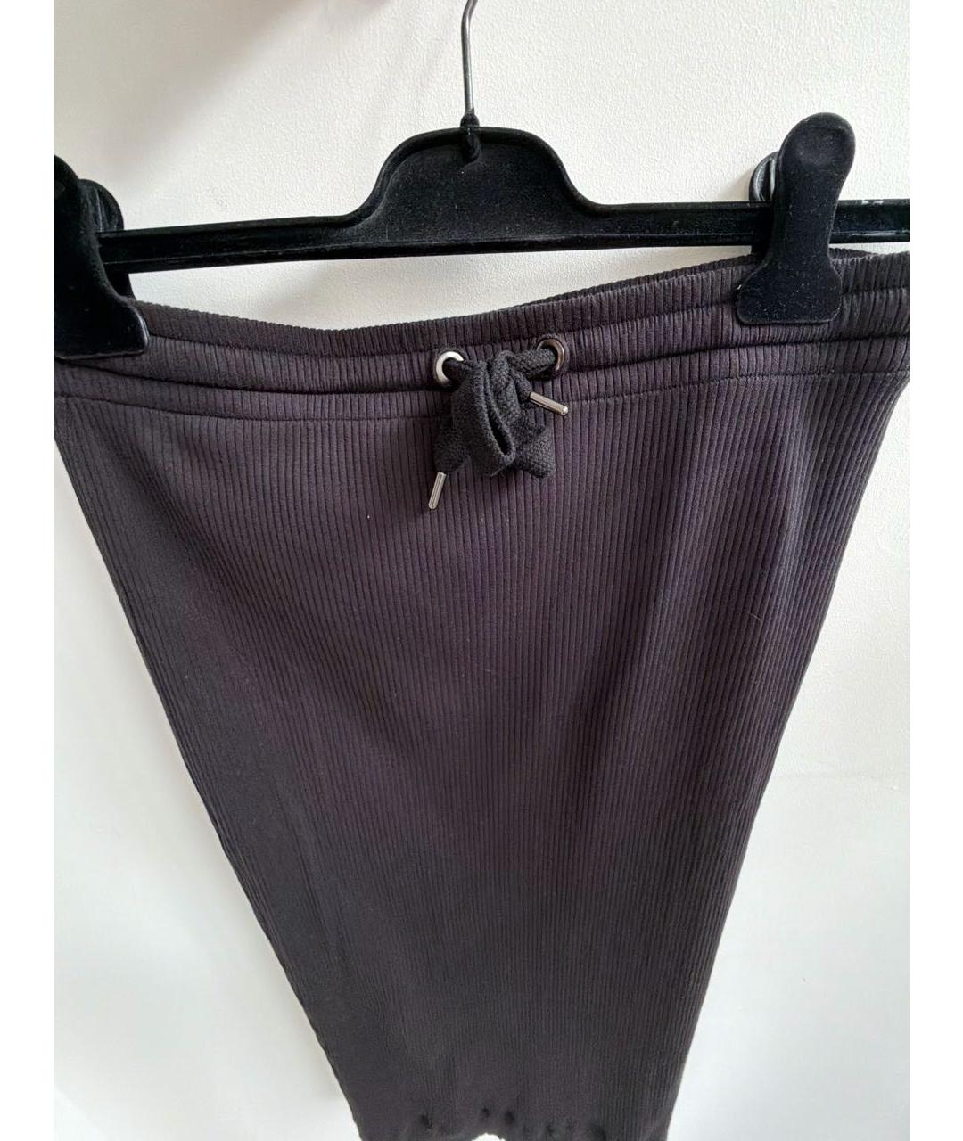 BRUNELLO CUCINELLI Черная хлопковая юбка миди, фото 4