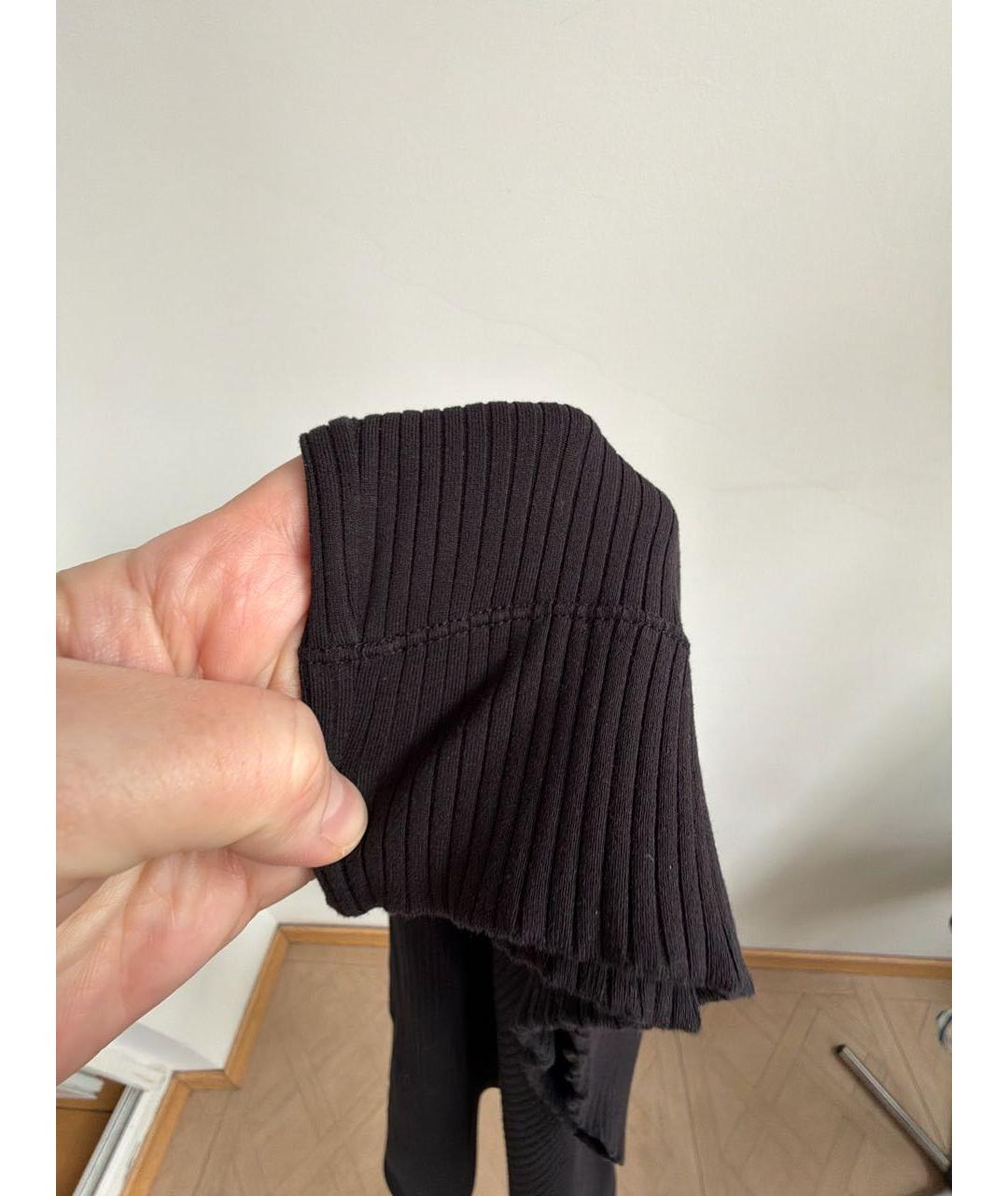 BRUNELLO CUCINELLI Черная хлопковая юбка миди, фото 7