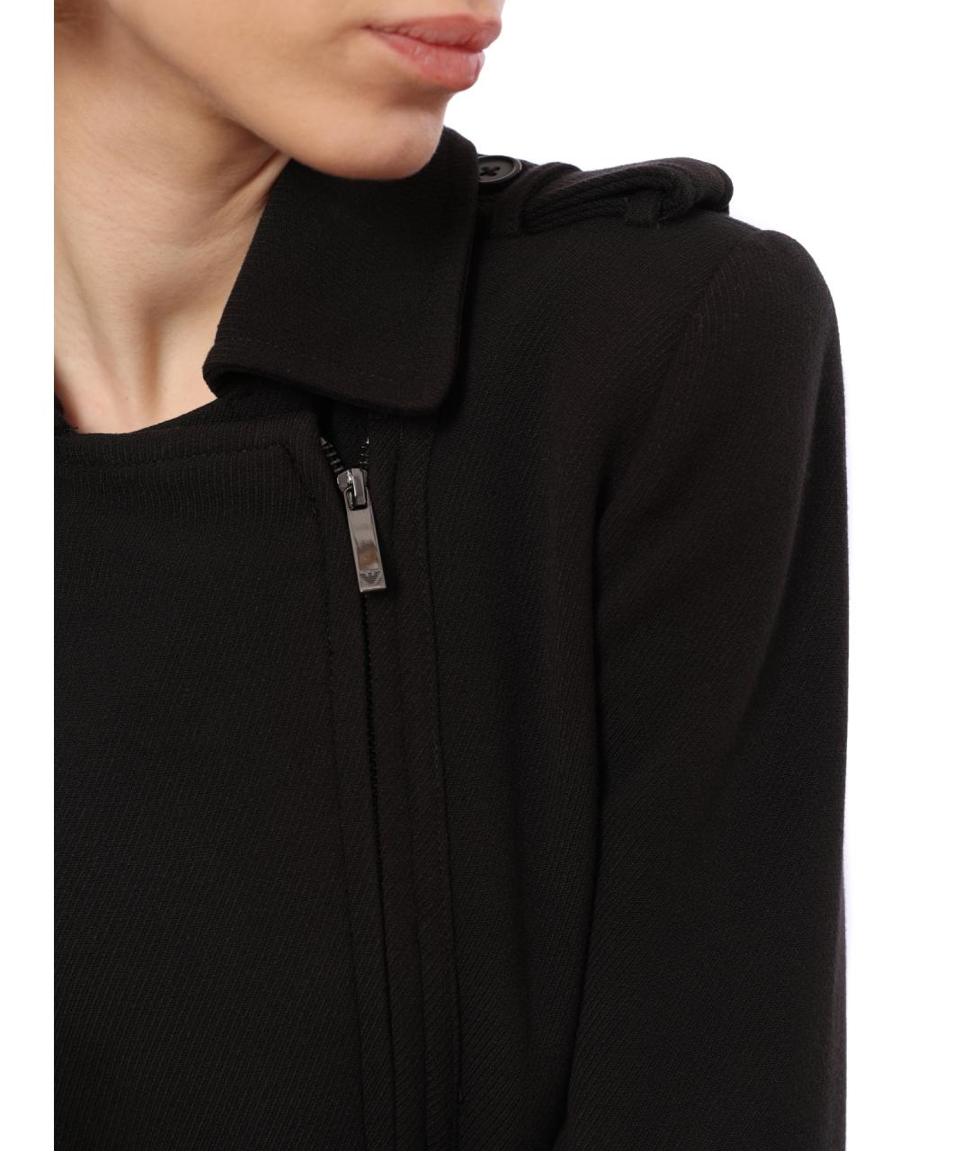 EMPORIO ARMANI Черное пальто, фото 2
