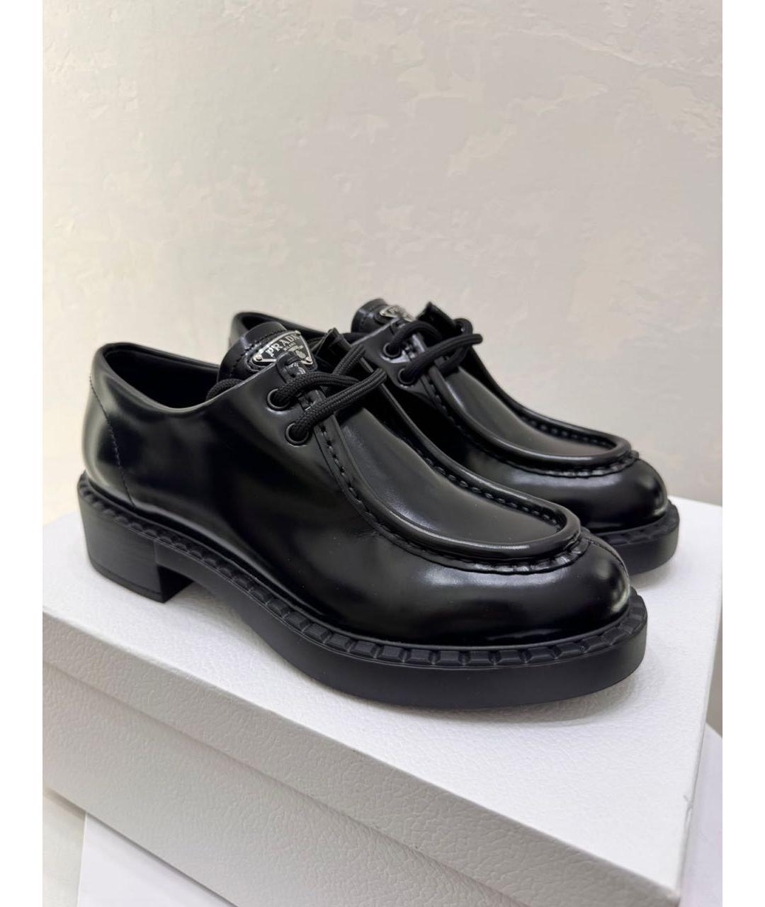 PRADA Черные кожаные лоферы, фото 5