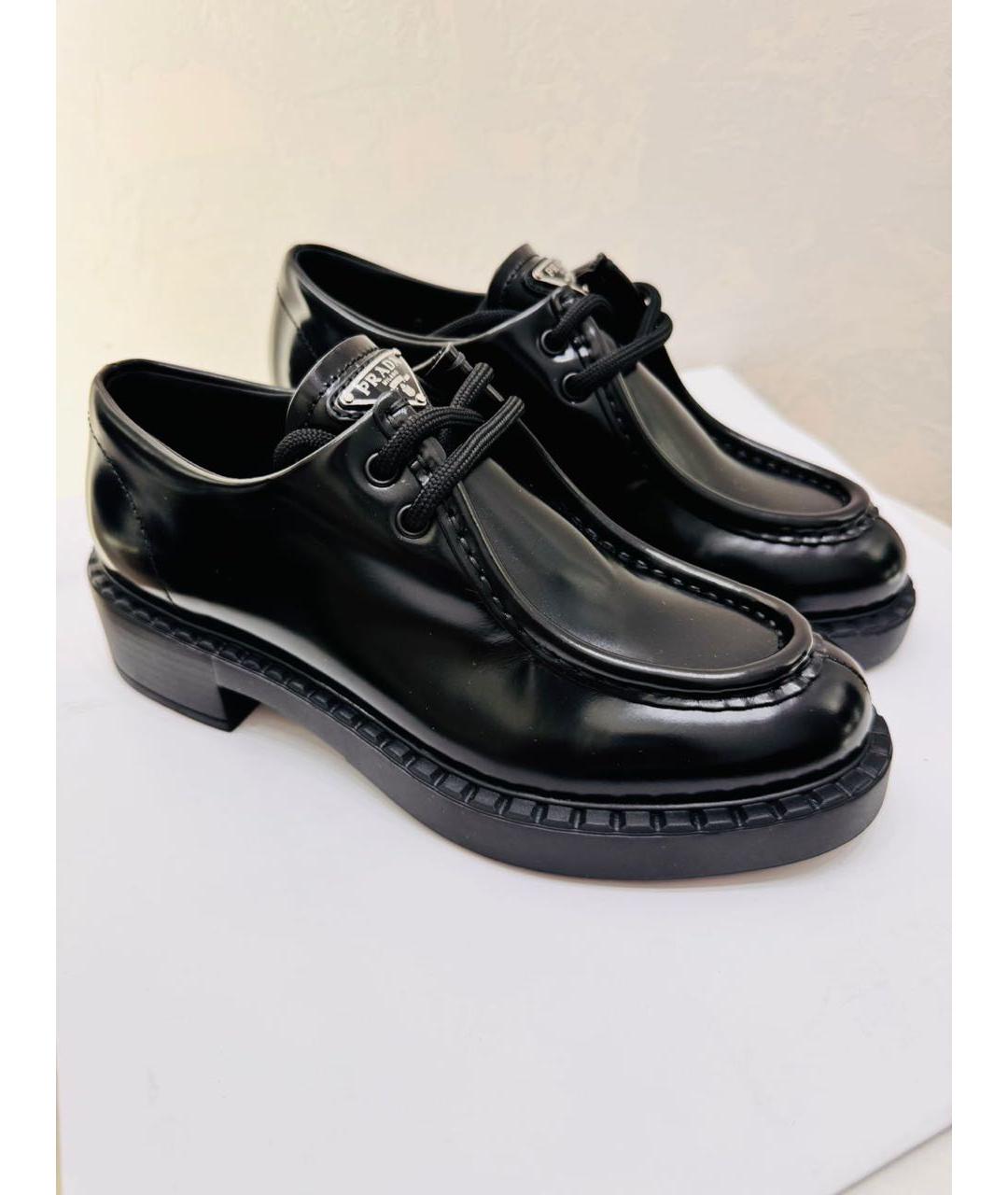 PRADA Черные кожаные лоферы, фото 3