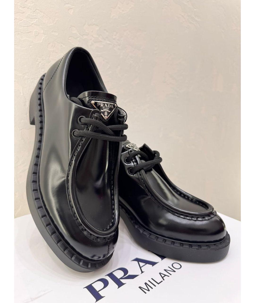 PRADA Черные кожаные лоферы, фото 6