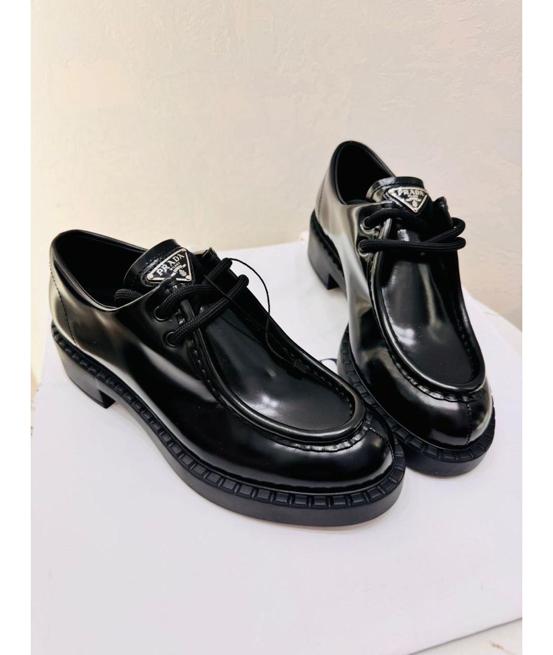 PRADA Черные кожаные лоферы, фото 2