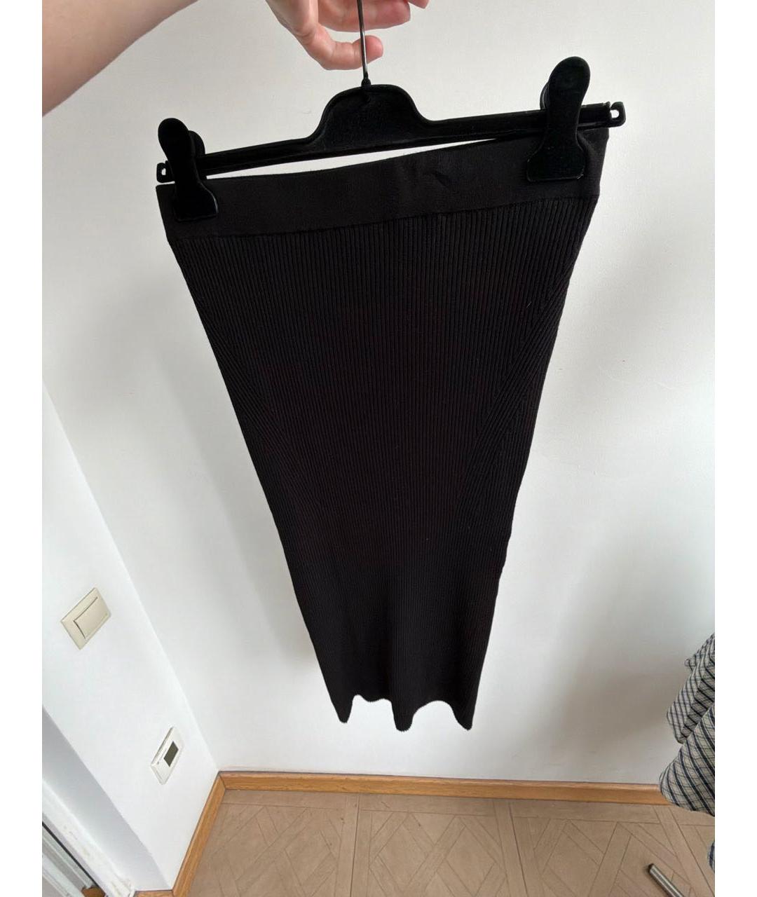 P.A.R.O.S.H. Черная вискозная юбка миди, фото 9