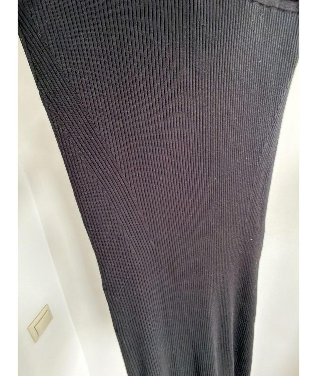 P.A.R.O.S.H. Черная вискозная юбка миди, фото 4